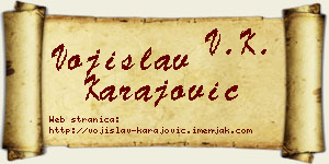 Vojislav Karajović vizit kartica